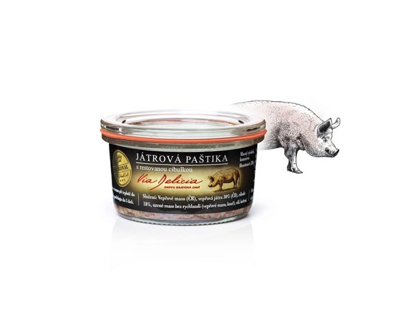 Pečeňová paštéta s restovanou cibuľkou 130g