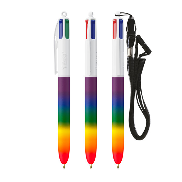 BIC® 4 Colours® Rainbow Decor + lanyard