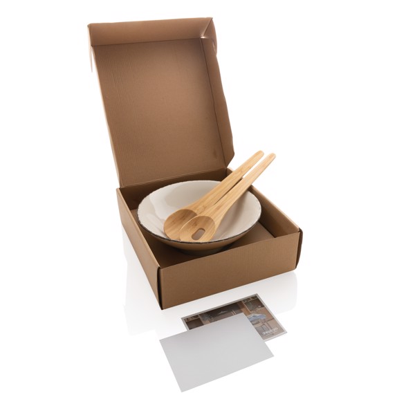 XD - Ukiyo salad bowl with bamboo salad server