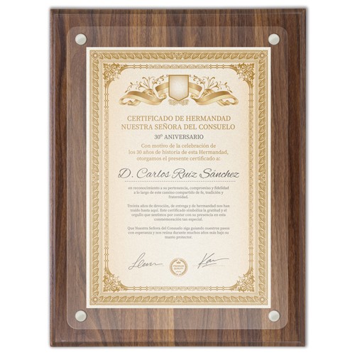 A4 WOODEN FRAME DIPLOMA “EXCELENCIA”