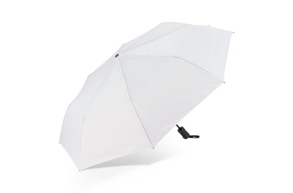 Daintree 190T Pongee 21.5" Foldbar vindtæt paraply Auto open - Hvid