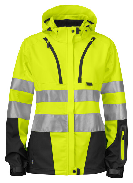 6423 3 LAYER JACKET HV LADY Yellow/black XXXL