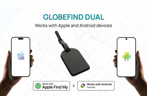 Globefind Dual RCS štítok na batožinu s globálnym sledovaním