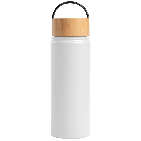 Reborn - 530 ml Double Wall Stainless Steel Bottle - White / Laser