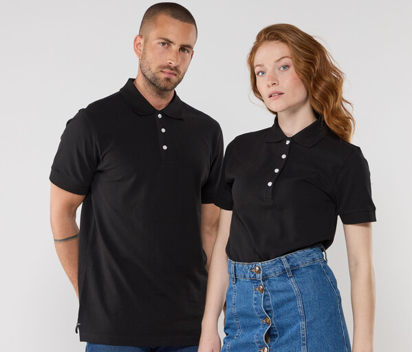 Polo femme boutons contrastés - NAVY / RED / S