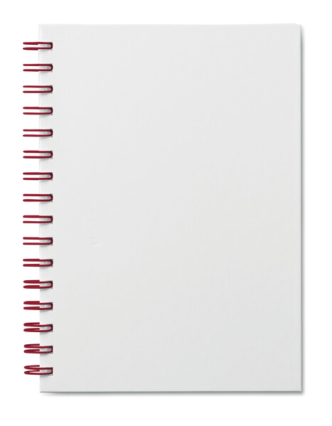 A5 collegebook with your design hard cover and sheets - Cardinal Red