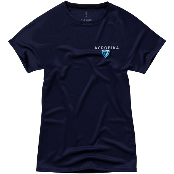 Damski T-shirt Niagara z krótkim rękawem z dzianiny Cool Fit odprowadzającej wilgoć - Granatowy / XXL