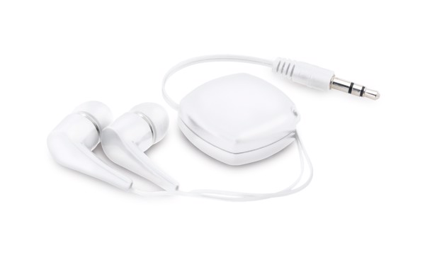 PINEL. Retractable earphones - White