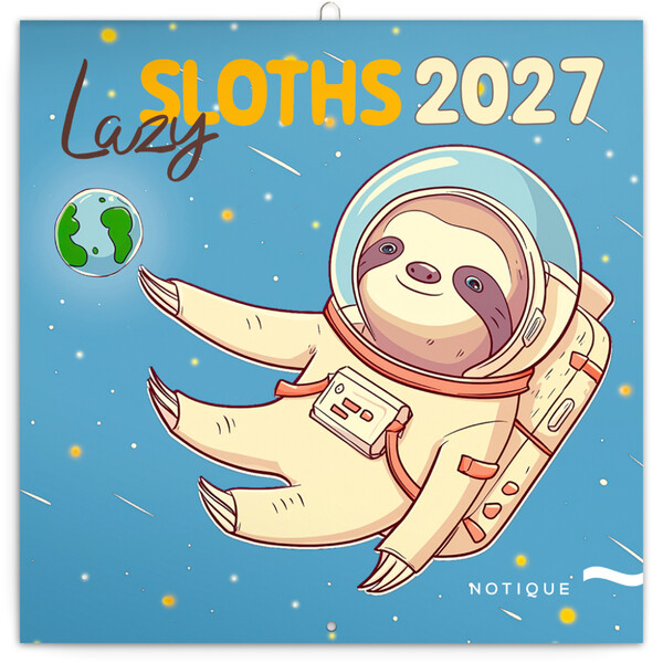 Notique Poznámkový Kalendář Pohodoví Lenochodi 2027, 30 x 30 cm - Východní