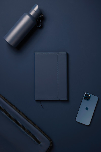 VINGA Baltimore GRS certified paper & PU notebook - Navy