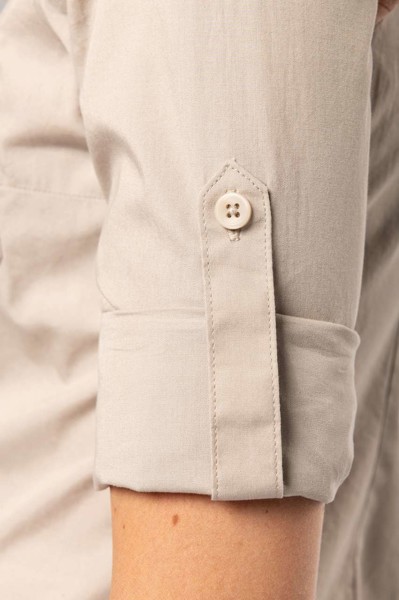 Ladies' Long-Sleeved Safari Shirt - White / XL