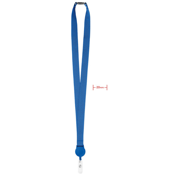 Lanyard con badge estraibile Zip Lanyard - Blu Royal