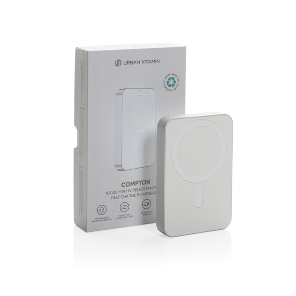 Urban Vitamin Compton  RCS plastic/alu 10.000 mah powerbank - Silver