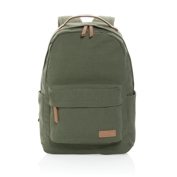 Impact AWARE™ 16 oz. recycled canvas backpack - Green