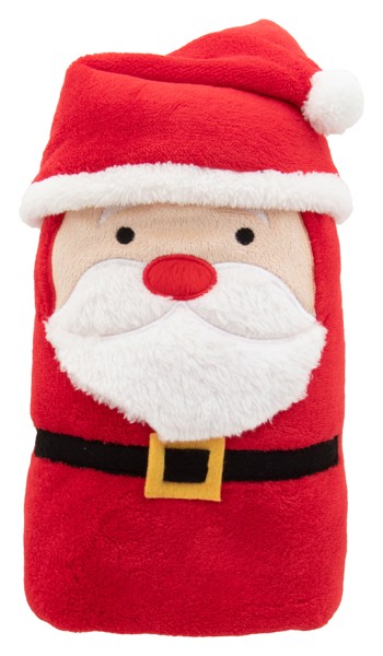 Christmas Polar Blanket Hugger, Santa Claus - Red / Red