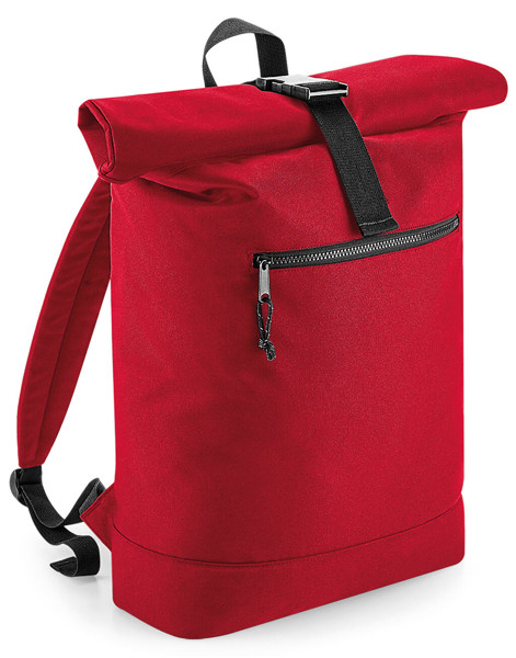 Recycled Roll-Top Backpack - Black / ONE SIZE