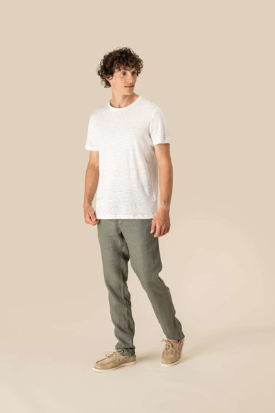 Men's Linen T-Shirt - Ivory / M