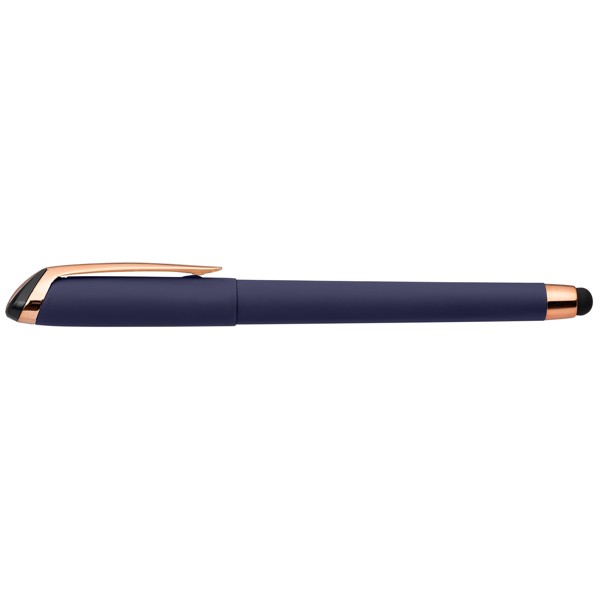 Gazelle Softy Gel Rose Gold avec Stylet - Bleu marine / Sérigraphie