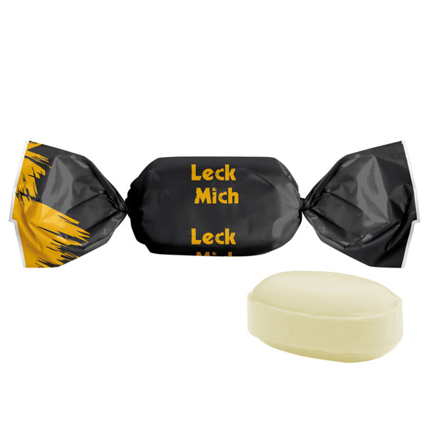 Ice Crystal sweet, unfilled, in compostable white wrapper | Ice Crystal sweets, candy, oval, 5 g