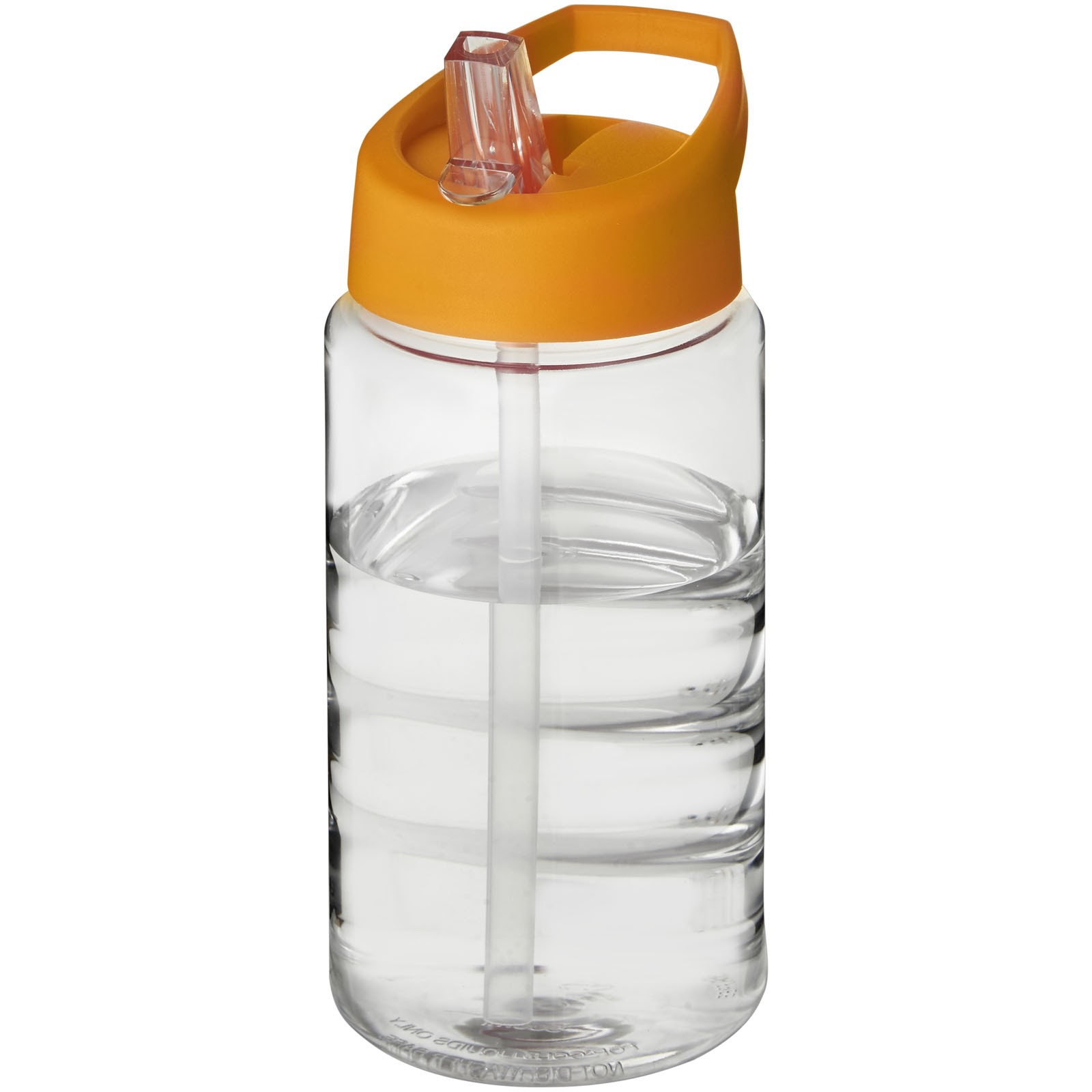 Sportovní láhev s víčkem s hubičkou H2O Bop 500 ml - Průhledná / 0ranžová