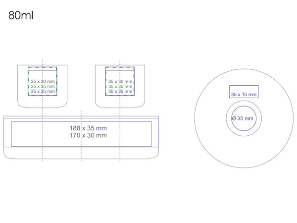 Cup Osaka Set 0ml - White / 80 ml