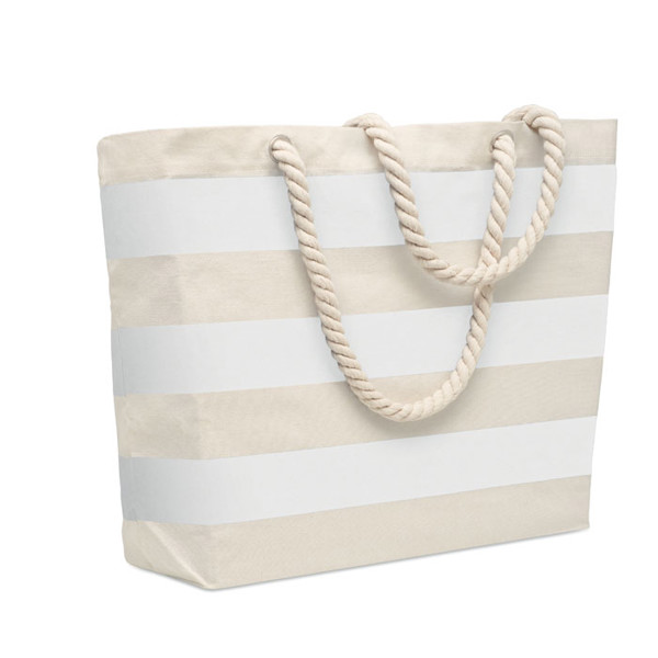 Cotton beach bag 220 gr/m² Heaven Stripe - White