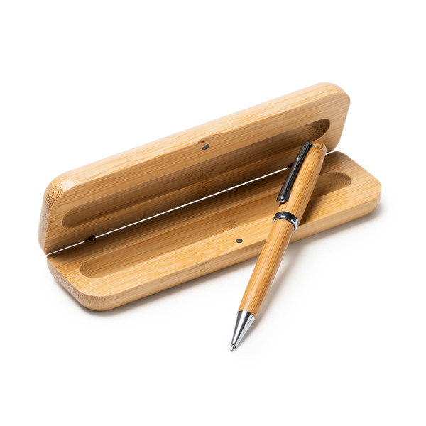 Personalised bamboo pen with magnetic closure gift box