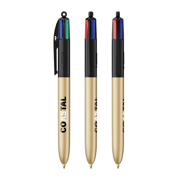 BIC® 4 Couleurs® Glacé - Black - Glacée or