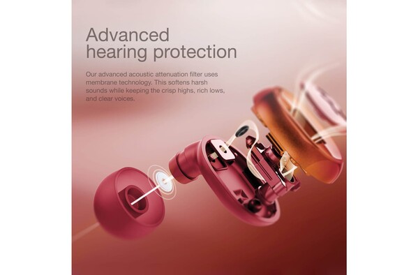 Fresh 'n Rebel Pearls Radiant Festival Earplugs – Certified Hearing Protection - Red