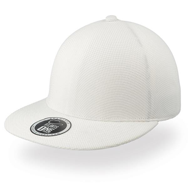 Boné Snap-One, 100% Poliéster - Branco