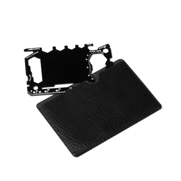 Multiherramienta personalizada de acero inoxidable 17 funciones con funda de PU