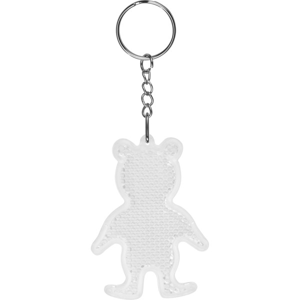Reflecting bear keyring VANESSA - White