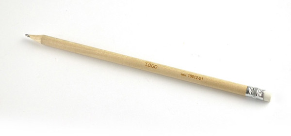 Pencil with eraser STUDENT - white