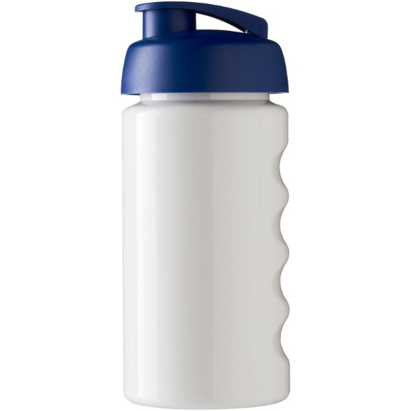 Bidon H2O Bop® o pojemności 500 ml z wieczkiem zaciskowym - Biały / Niebieski