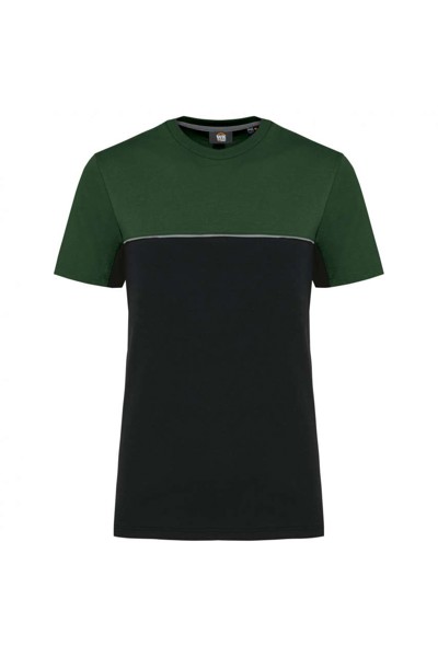 Ekološka uniseks dvobojna majica kratkih rukava - Black / Dark Green / L
