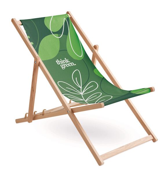 Classic deck chair with removable cover (EN581 Certified) - Full colour
