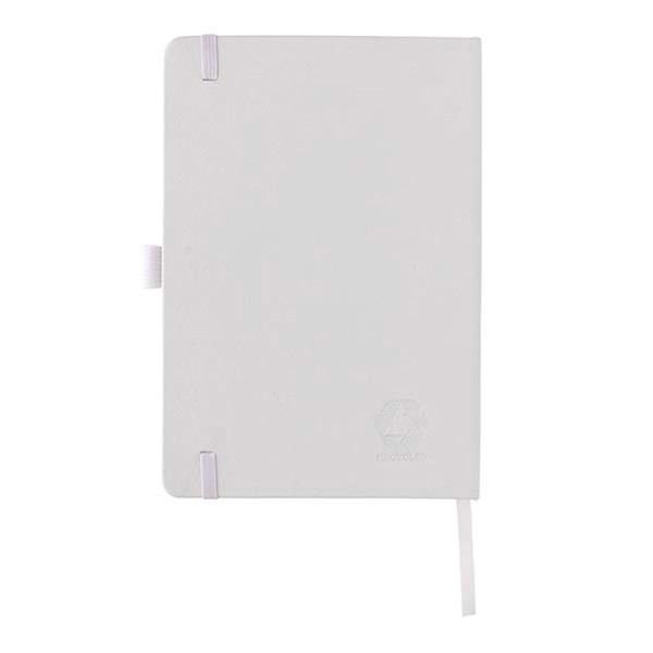 Sam A5 RCS certified bonded leather classic notebook - White