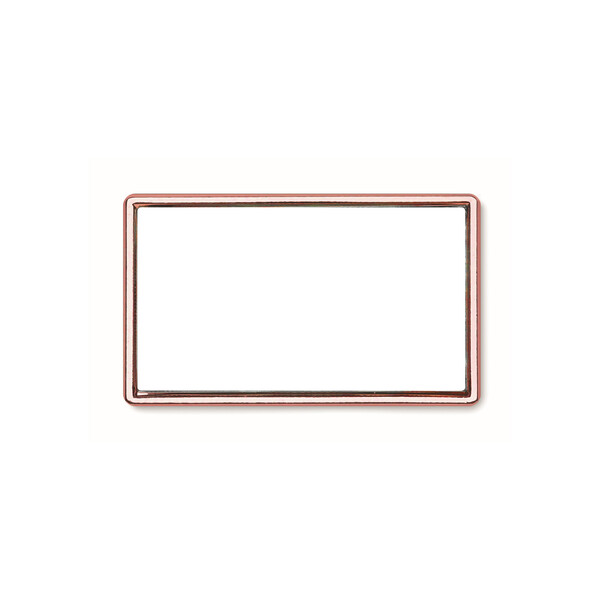 Rectangle metal lapel pin with doming - Copper