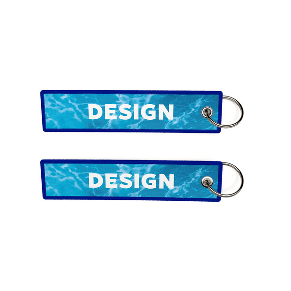 Full colour printed key tag - Reflex Blue C / 13x3cm