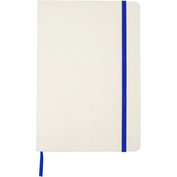 Carnet A5 recyclé Bass ligné à couverture rigide - Bleu royal