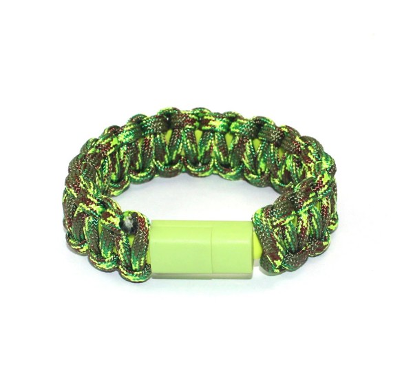 USB rechargeable paracord bracelet UC064 - BLACK