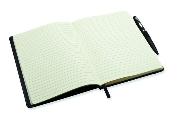 Quaderno A5 con  penna Notaplus - Nero