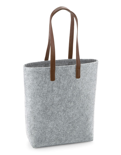 Premium Felt Tote - Charcoal Melange / Black / ONE SIZE