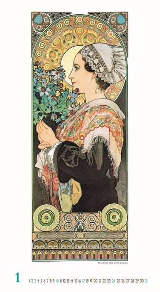 Nástenný Kalendár Alfons Mucha 2027