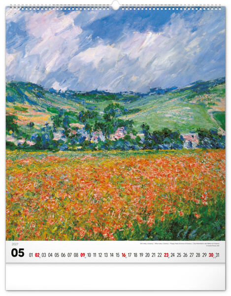 Notique Nástěnný Kalendář Claude Monet 2027, 48 x 56 cm