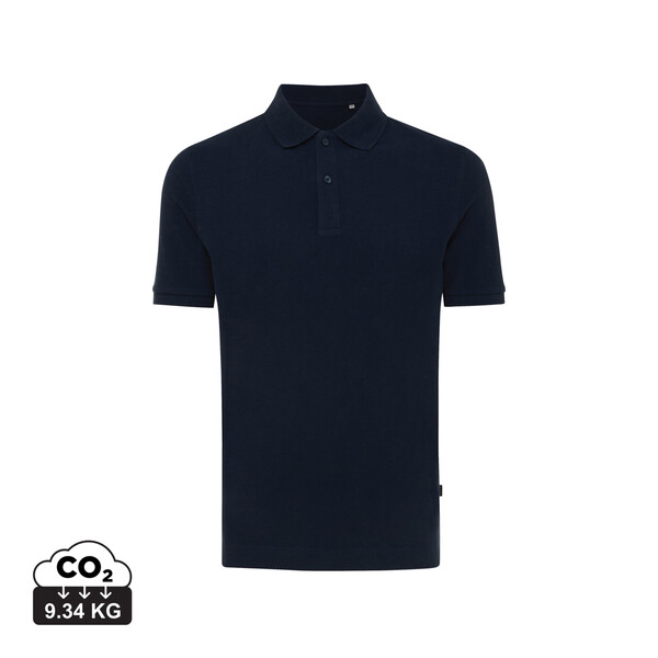 Polo en coton piqué et recyclé Iqoniq Yosemite - Bleu Marine / L
