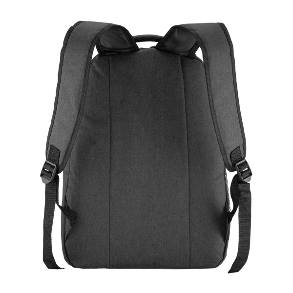 Zaino Porta Pc In Poliestere Melange - Grigio / Nero