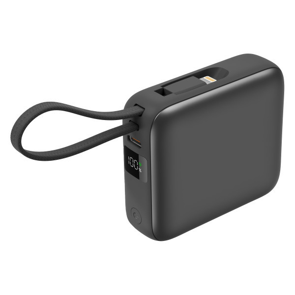BUSHI - Batterie Powerbank 10,000 mAh avec câbles intégrés à charge rapide 22,5W