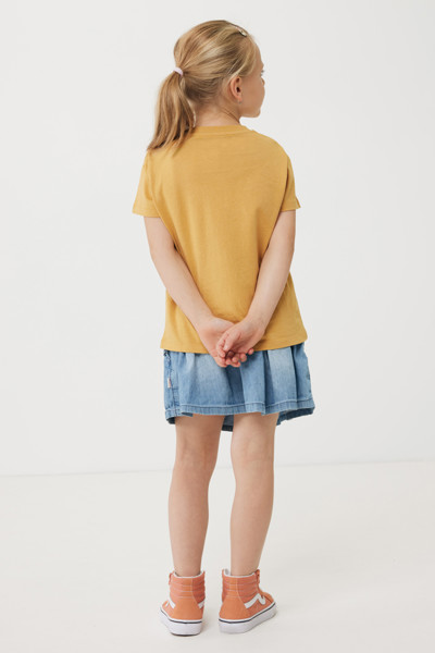 IQONIQ Koli kids lightweight recycled cotton t-shirt - Ochre Yellow / 56