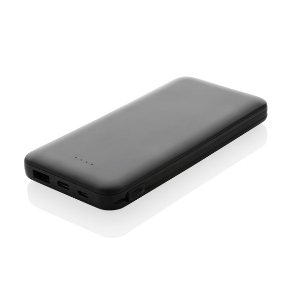 Lockhart powerbank 10.000 mAh, reciklirana plastika, kabli